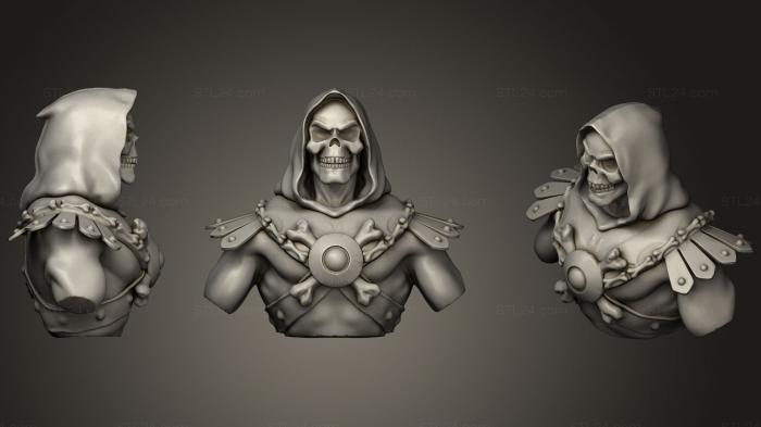 Бюсты монстры и герои (Скел, BUSTH_0922) 3D модель для ЧПУ станка